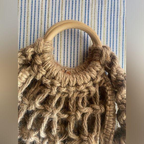 KKIBO Macrame Market Bag Brown - Picture 4 of 14